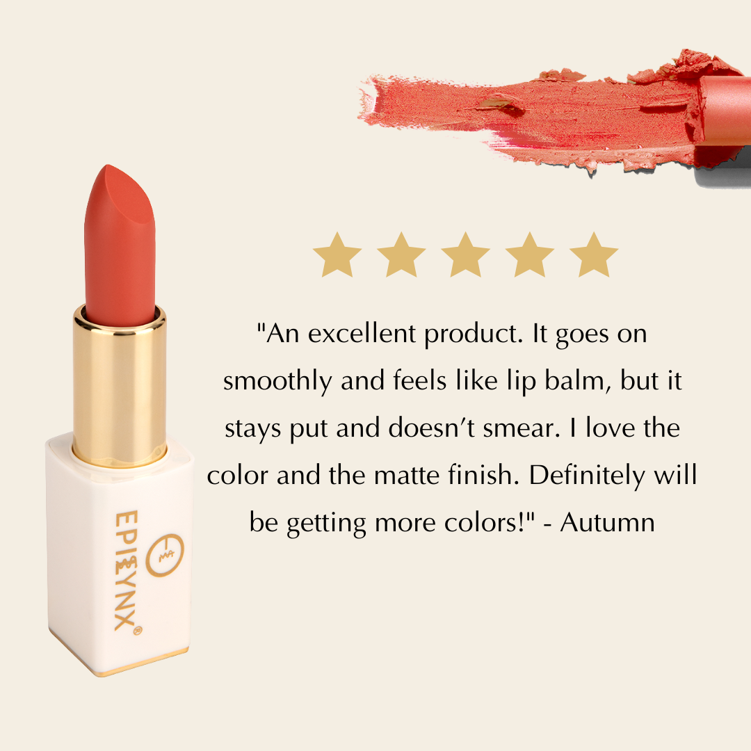 Vegan Matte Lipstick – Hydrating, Long-Wear, Magnetic Case