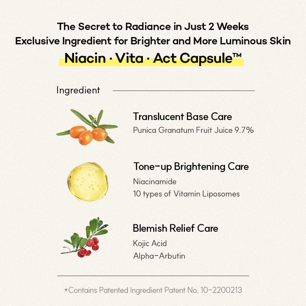 Product advertisement for Niacin-Vita-Act Capsule with ingredients and benefits on a white background.
