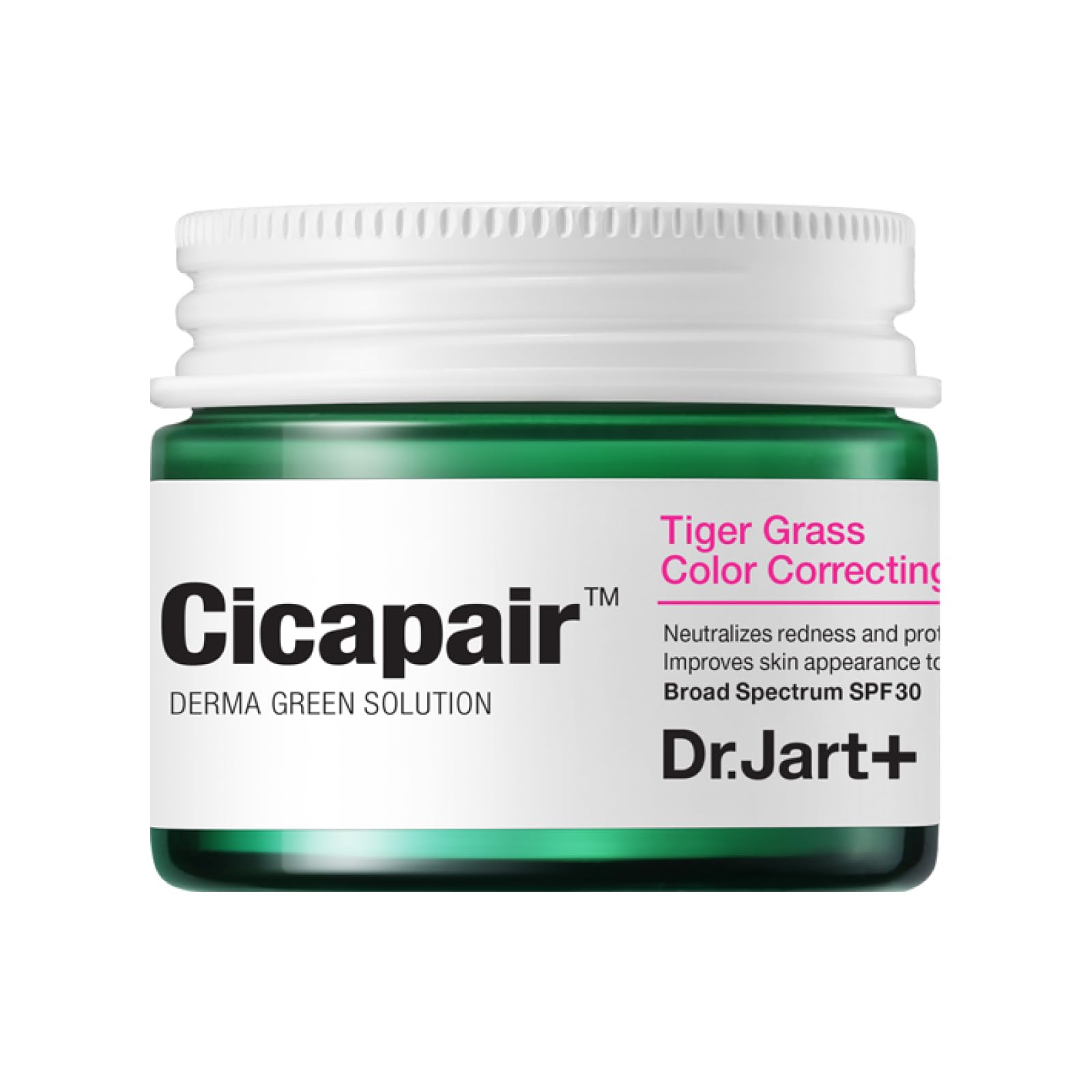 Dr.Jart+ Cicapair™ Tiger Grass Color Correcting Treatment SPF 30 with Centella Asiatica | cc cream | Korean Skin Care, 1.69 Fl Oz