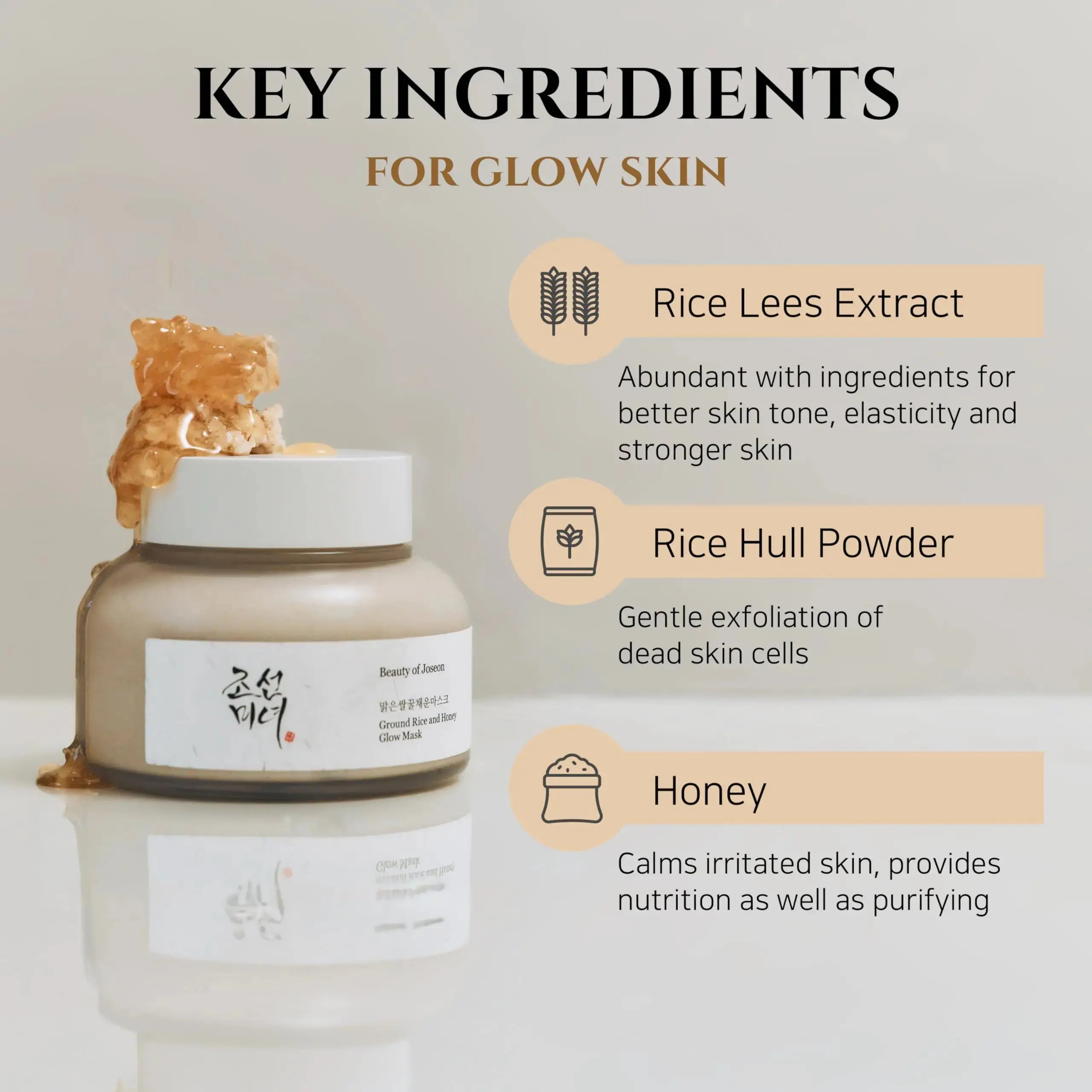 Beauty of Joseon Ground Rice and Honey Glow Mask Pore Sebum Care for Dry Sensitive Skin