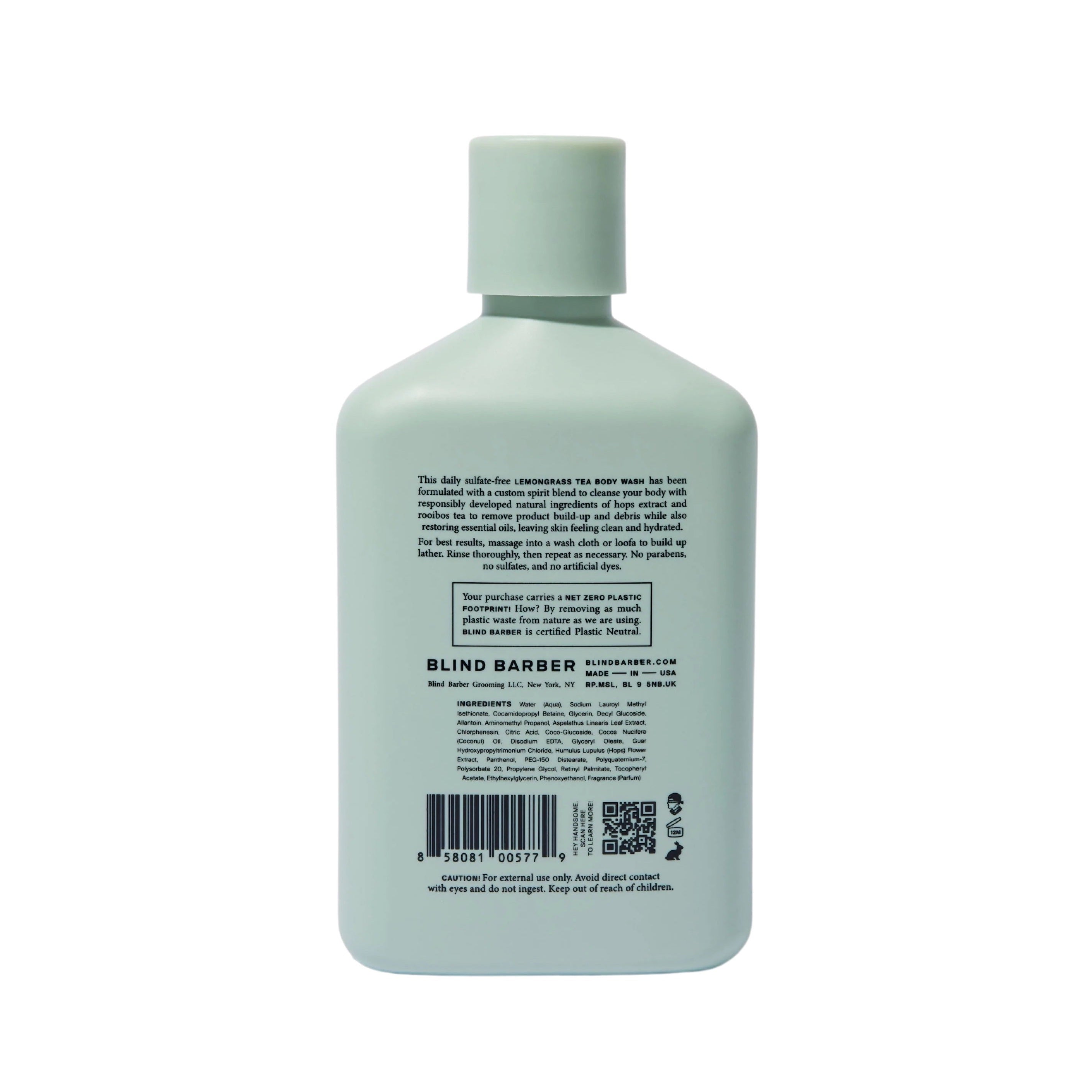 Blind Barber Lemongrass Tea Body Wash