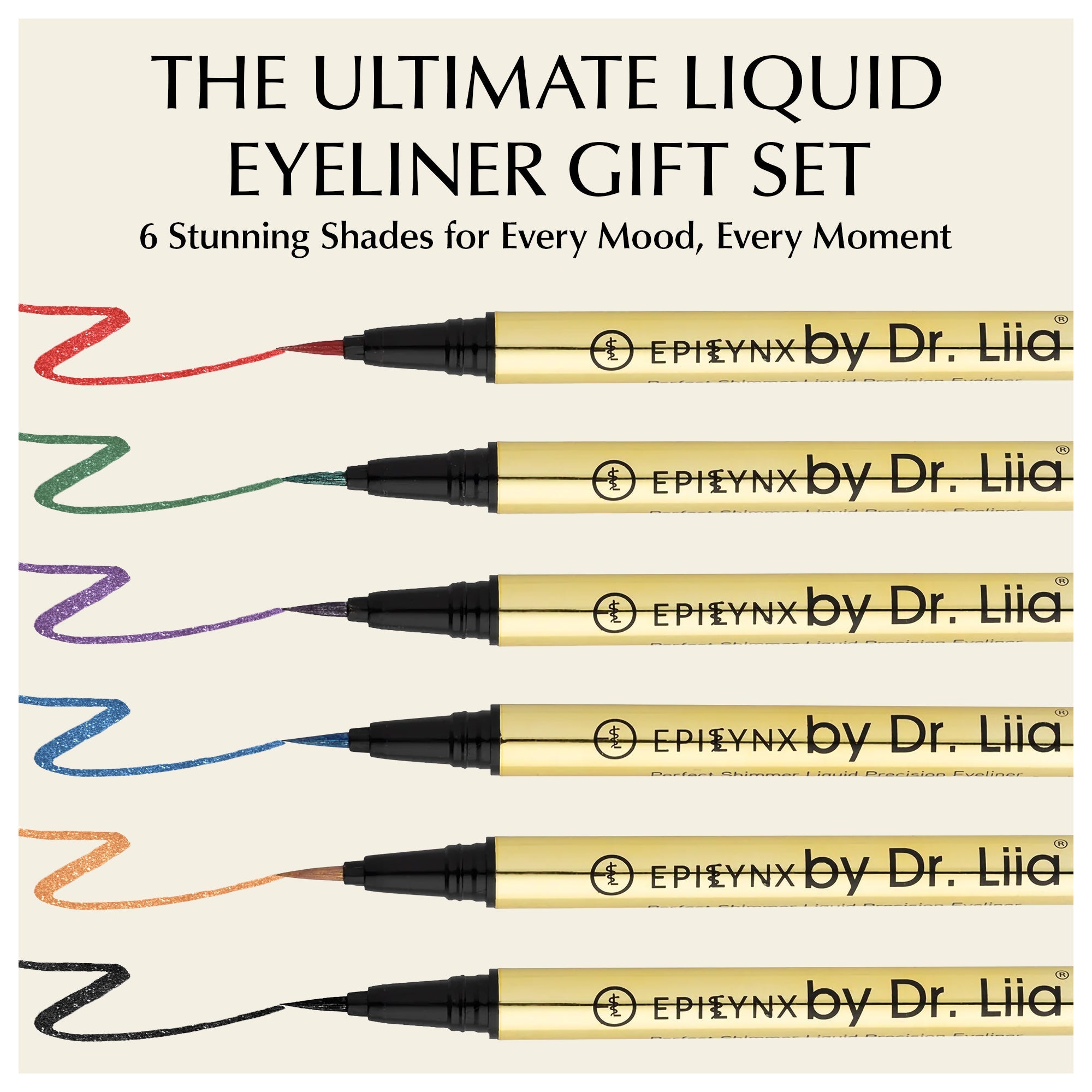 Waterproof Liquid Eyeliner Pen – Vegan, Gluten-Free, Smudge-Proof Precision in Matte & Shimmer Shades