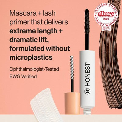Honest Beauty Extreme Length Mascara + Lash Primer 0.81 fl oz/3pk - New