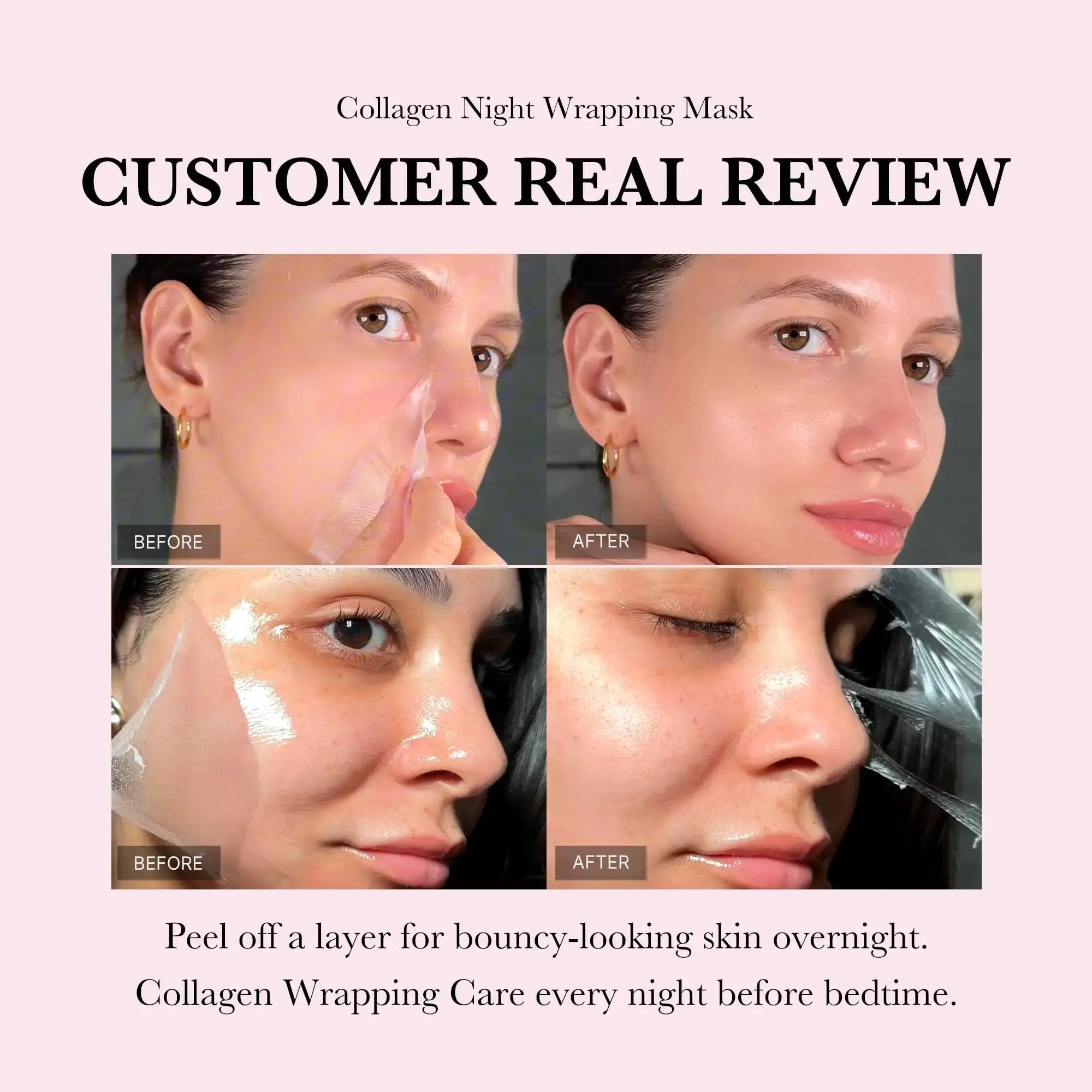 Medicube Collagen Overnight Wrapping Peel-Off Facial Mask Pack - Elasticity & Hydration Care