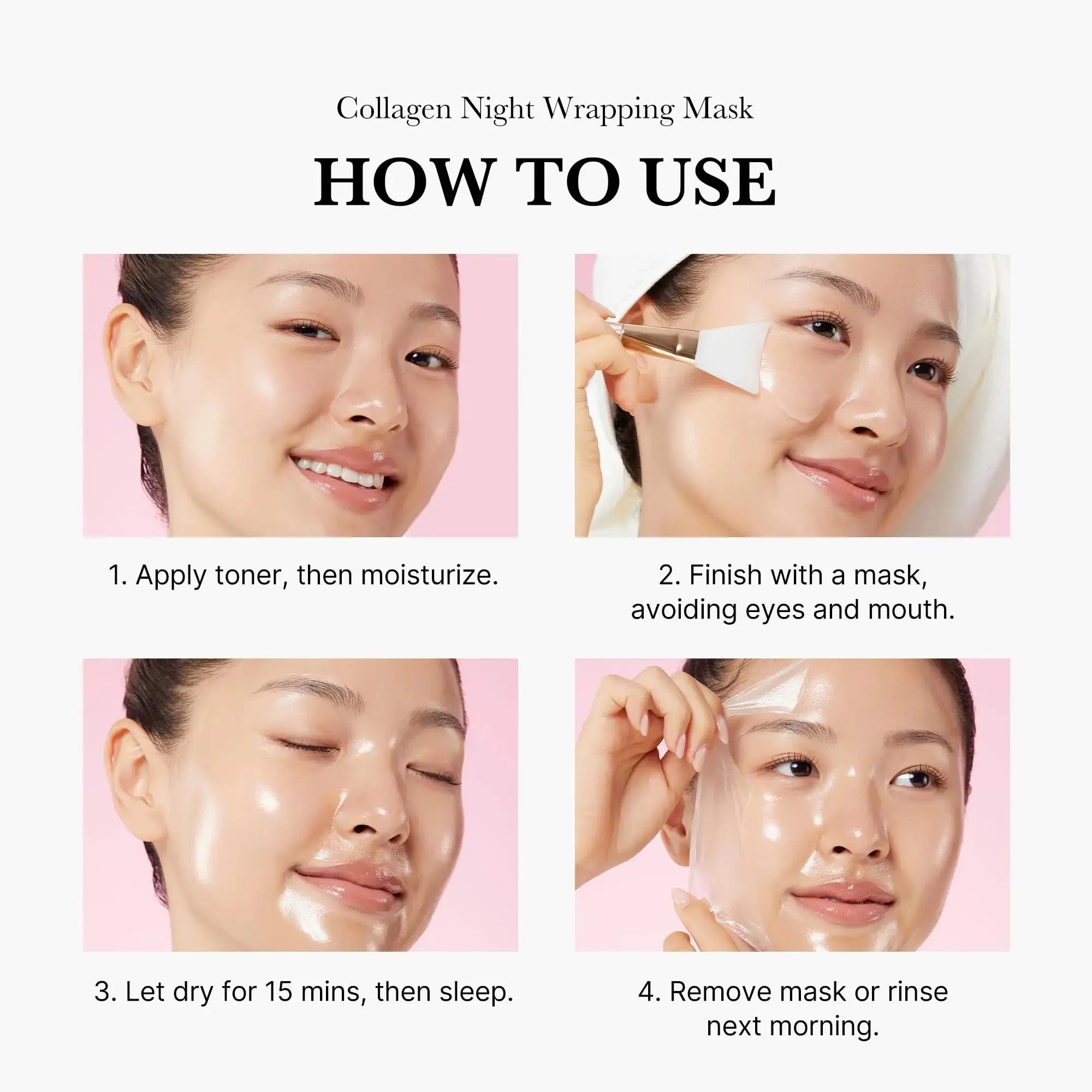 Medicube Collagen Overnight Wrapping Peel-Off Facial Mask Pack - Elasticity & Hydration Care