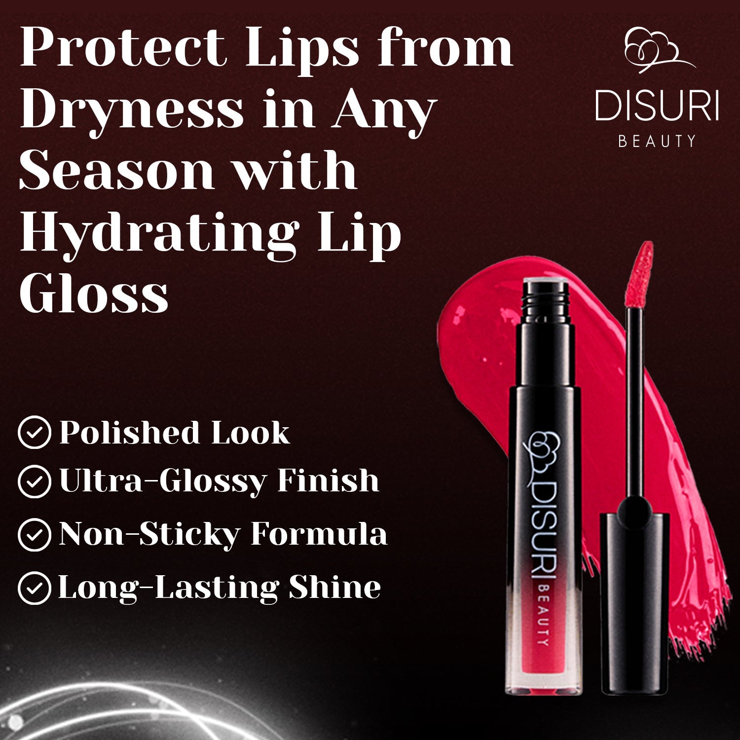 DISURI Beauty Glossy Blast Lip Gloss - Medellín
