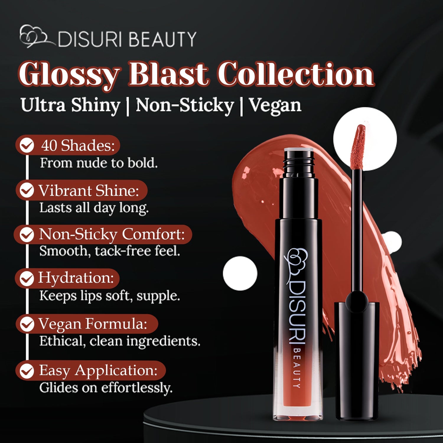 DISURI Beauty Glossy Blast Lip Gloss - Nana