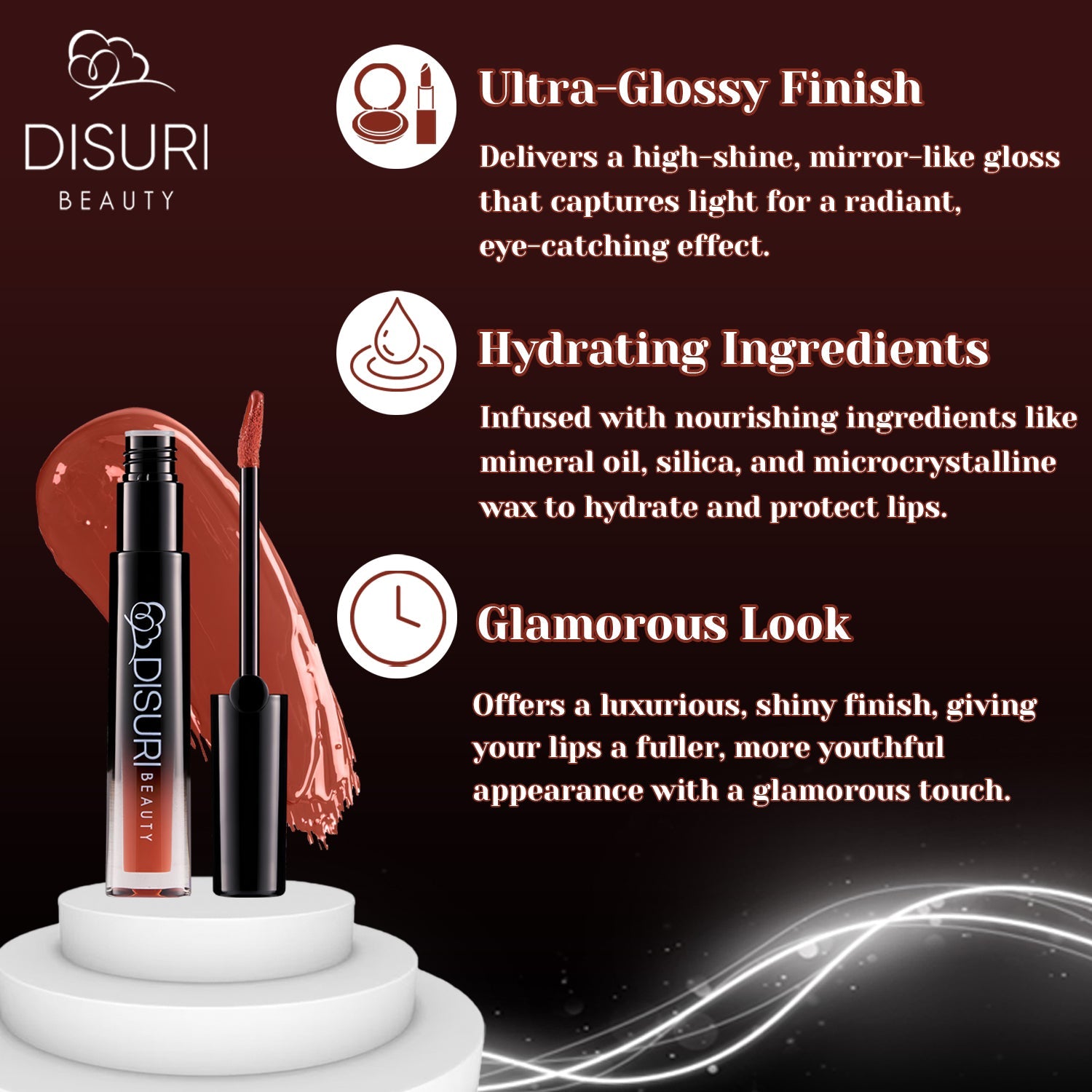 DISURI Beauty Glossy Blast Lip Gloss - Nana