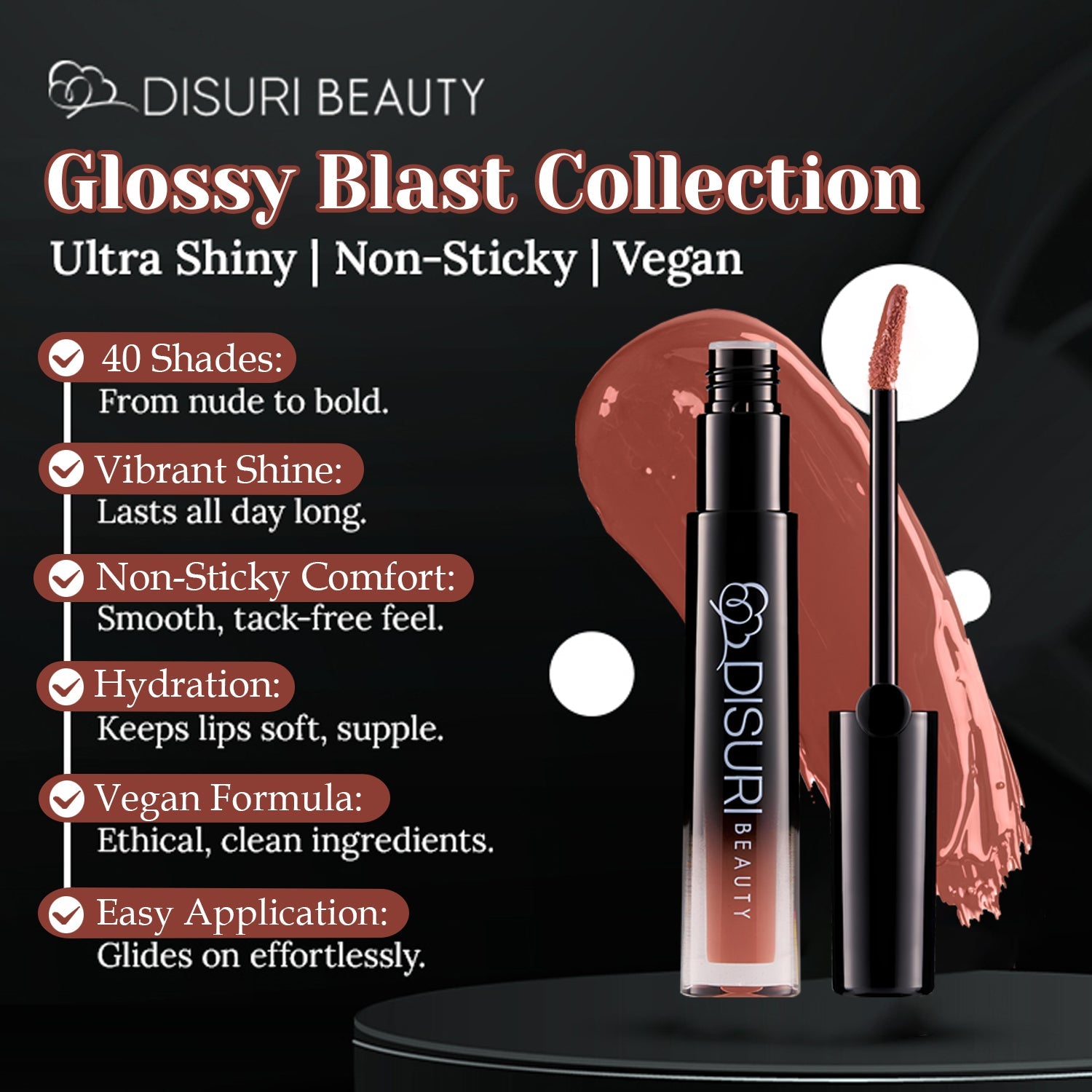DISURI Beauty Glossy Blast Lip Gloss - Schnicker
