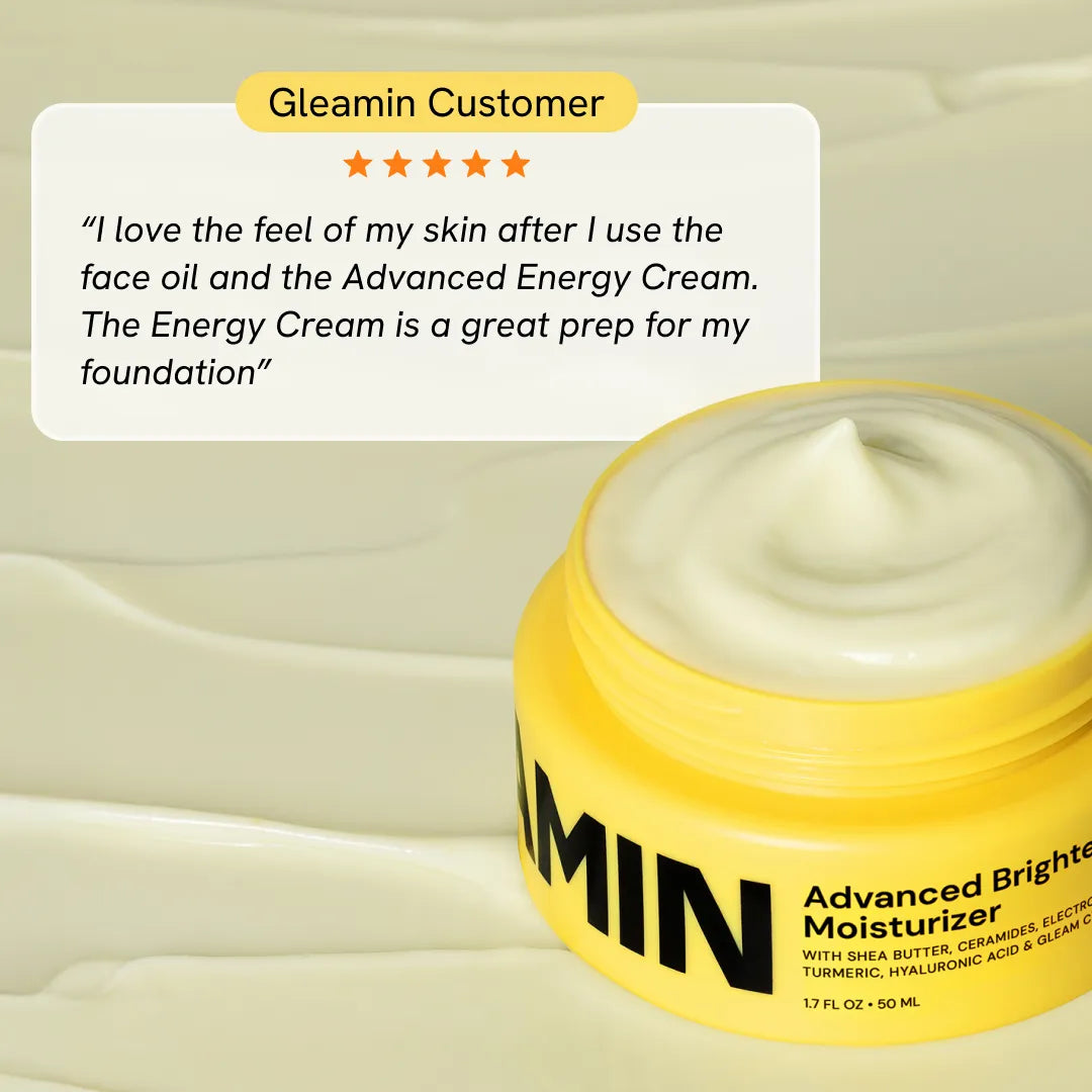 Customer review: GLEAMIN Advanced Brightening Moisturizer with 5-star rating